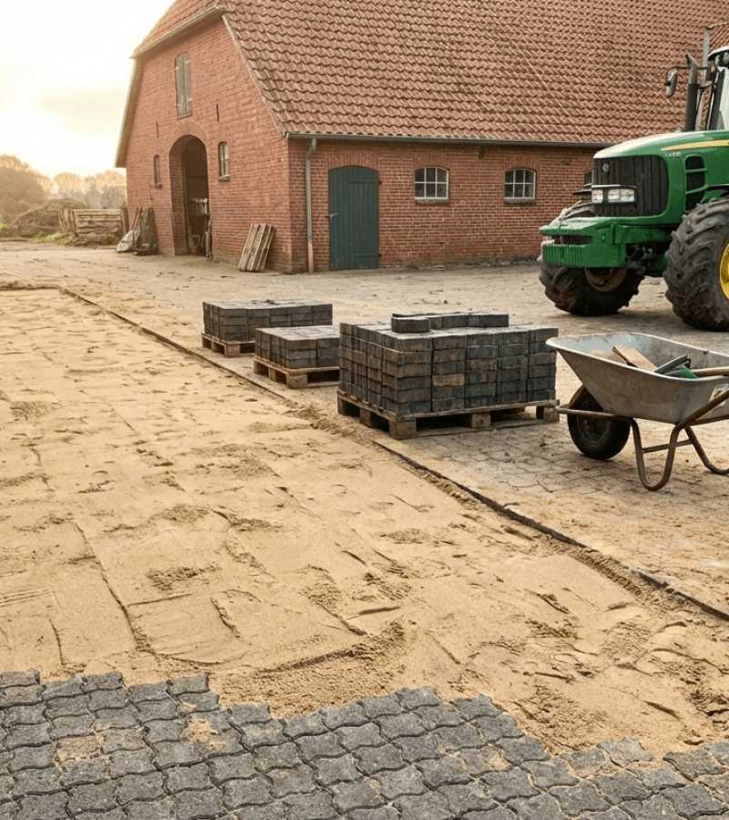 bestrating boerderij